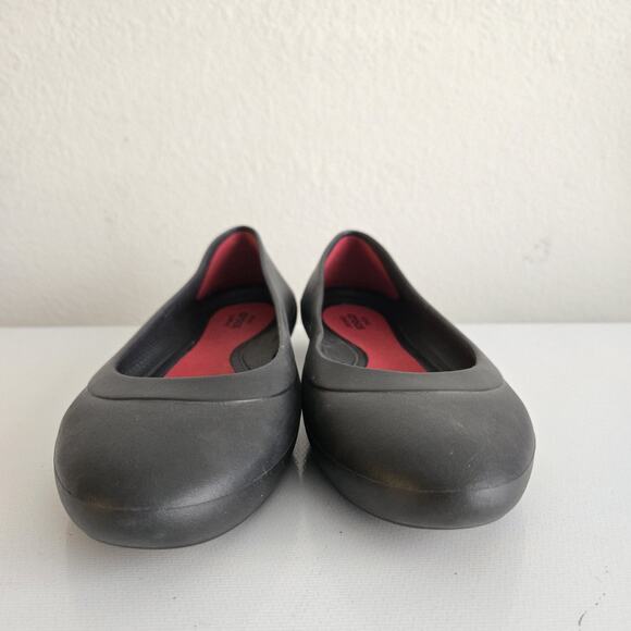 Crocs Shoes Women's Size 7 Lina Iconic Comfort Ballet Flats Black Slip On 203404 - Picture 2 of 12